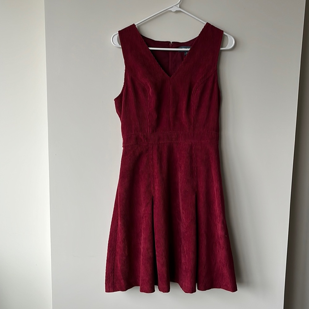 Red corduroy dress